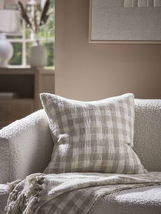 Natural Gingham Cushion