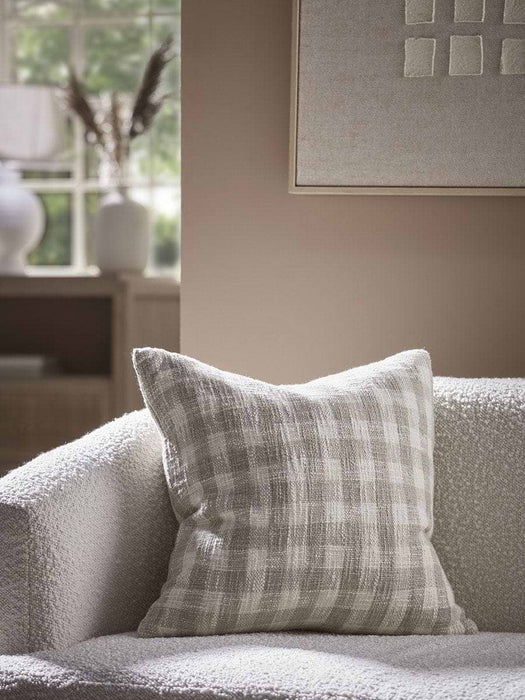 Natural Gingham Cushion