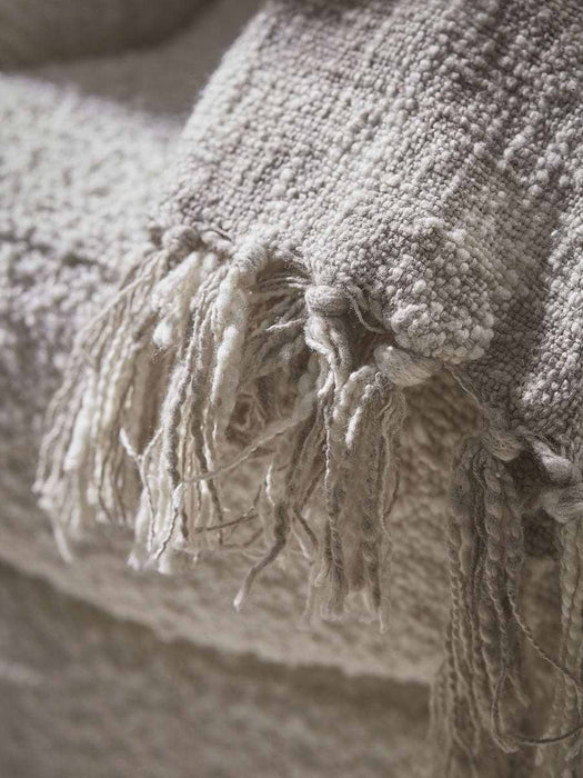 Natural Gingham Throw