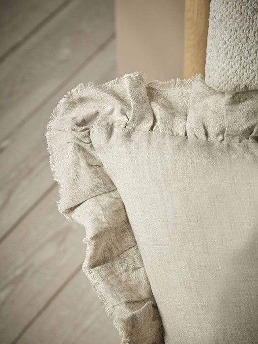 Ruffle Square Cushion - Natural