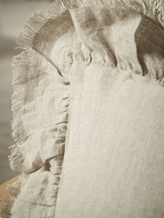 Ruffle Rectangular Cushion - Natural