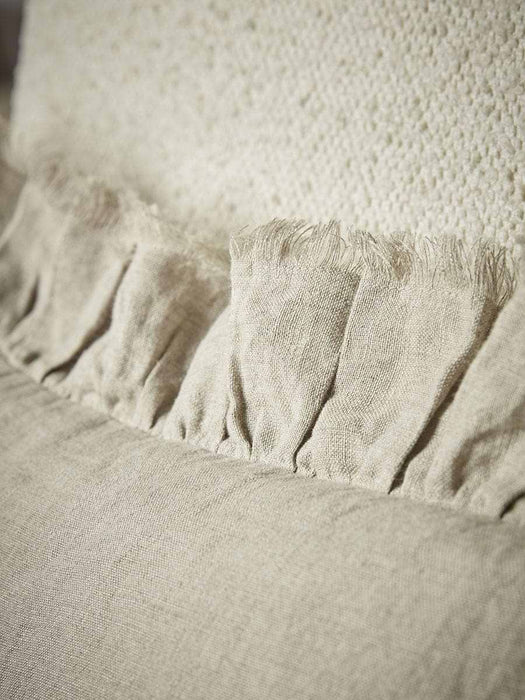 Ruffle Rectangular Cushion - Natural