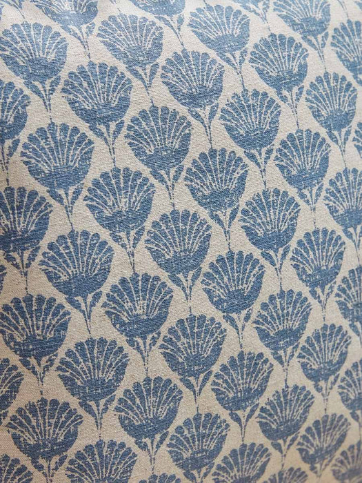 Ruffle Square Cushion - Swedish Blue Print