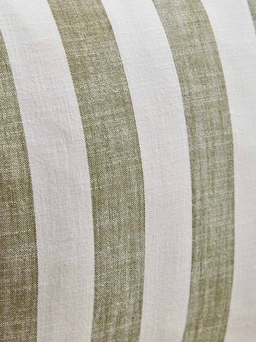 Ruffle Square Cushion - Green Stripe
