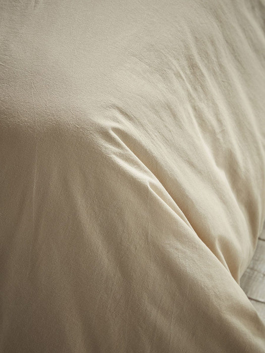Cotton King Duvet Cover Set - Flax