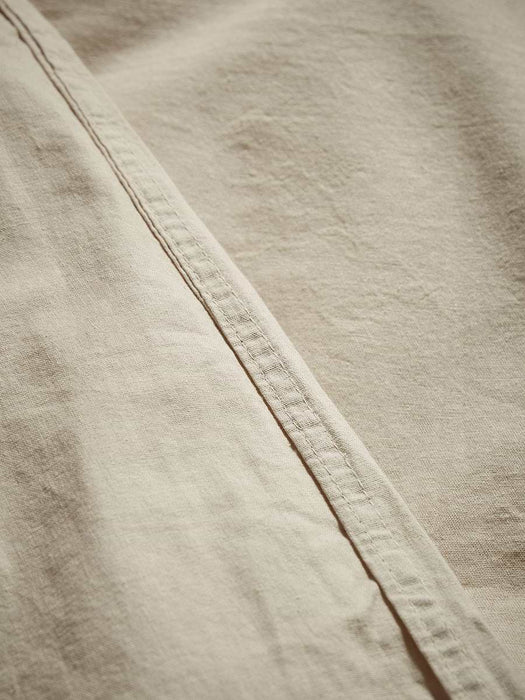 Cotton King Duvet Cover Set - Flax