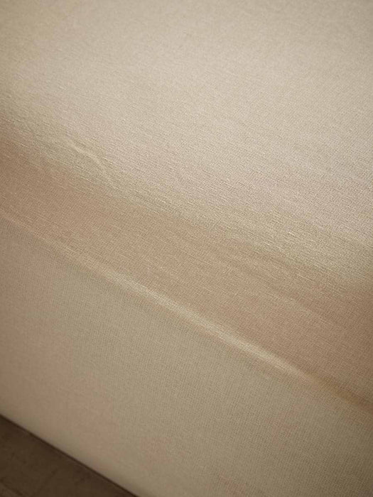 Cotton Super King Fitted Sheet- Flax