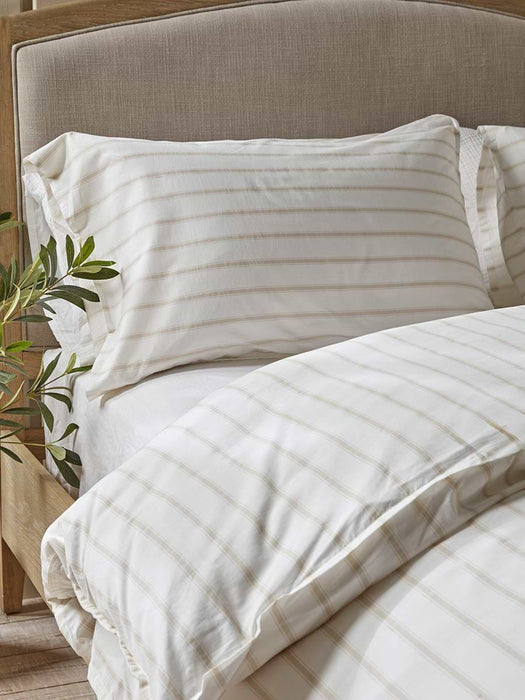 Cotton Double Duvet Cover Set - Chevron Stripe