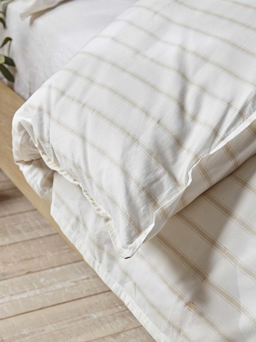 Cotton King Duvet Cover Set - Chevron Stripe