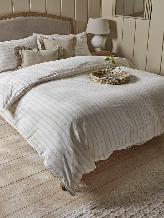 Cotton Super King Duvet Cover Set - Chevron Stripe