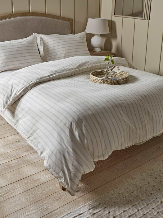 Cotton Super King Duvet Cover Set - Chevron Stripe