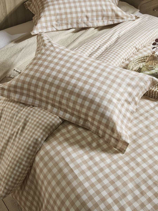 Cotton Gingham Duvet Set - Super King