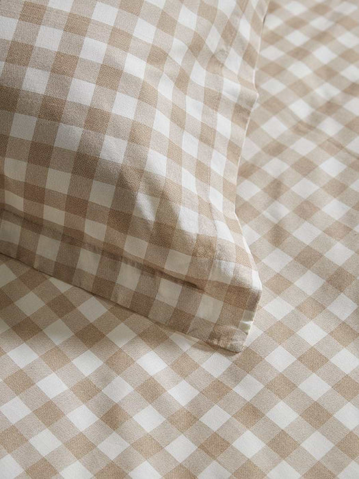 Cotton Gingham Duvet Set - Super King