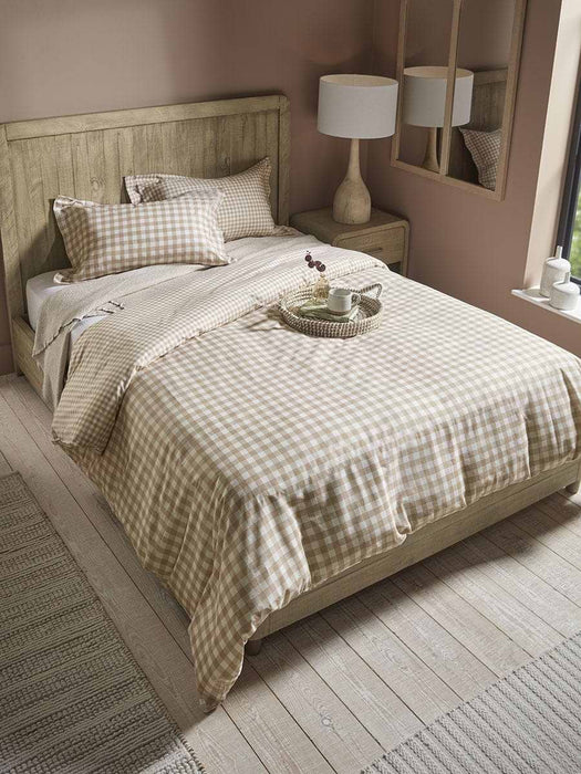 Cotton Gingham Duvet Set - Super King