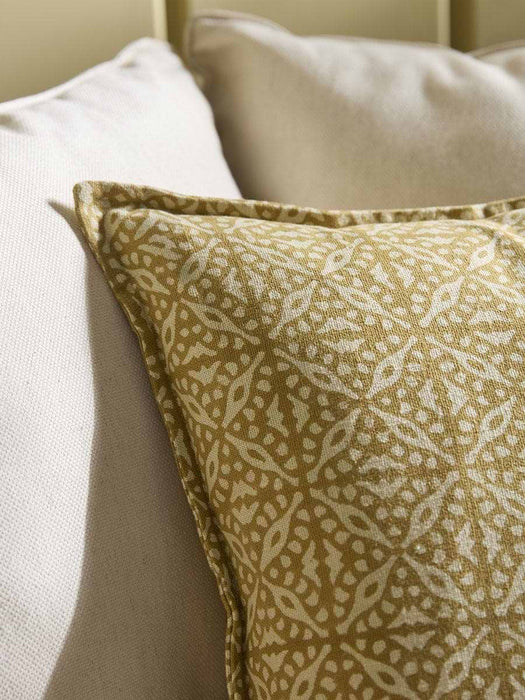 Block Print Cushion - Mustard