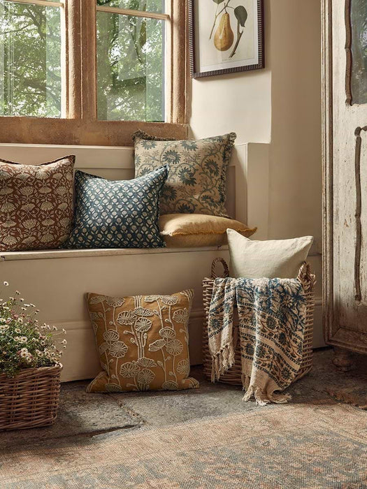 Frayed Edge Cushion - Buttercup