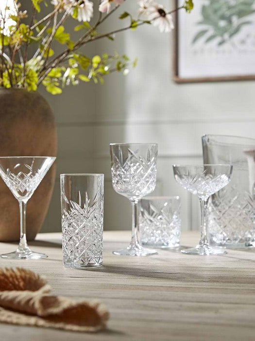 Four Vintage Style Wine Glasses