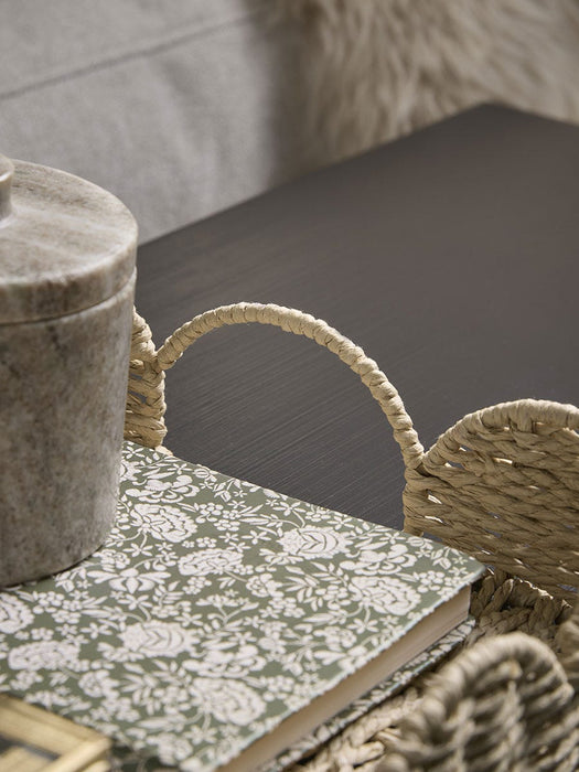Scalloped Rattan Tray - Rectangular
