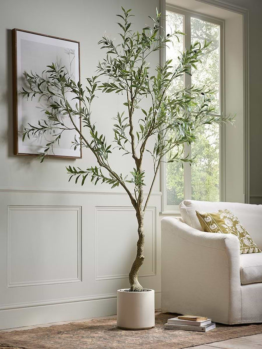 Faux Potted Fruiting Olive Tree - Large