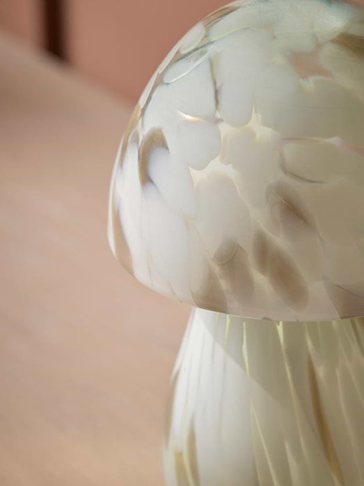 Marbled Handblown Glass Mushroom