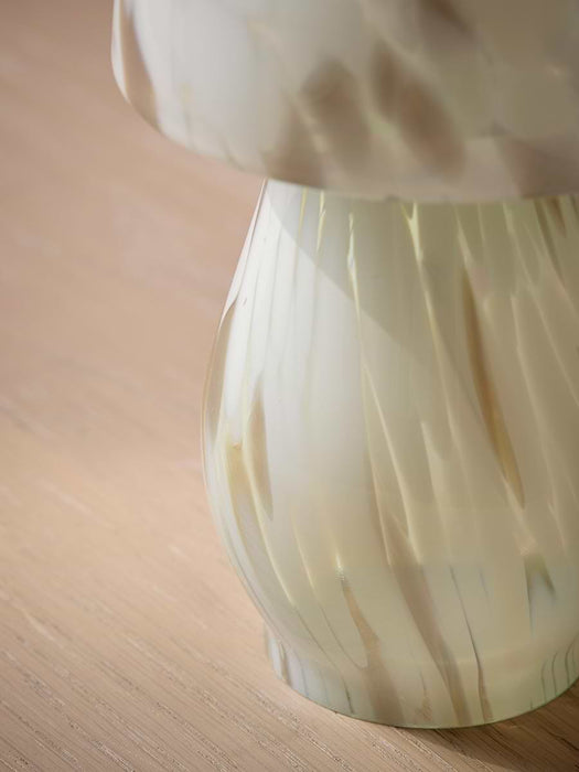 Marbled Handblown Glass Mushroom