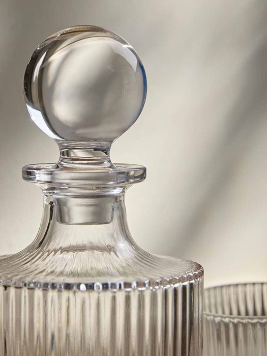 Fluted Glass Decanter Set