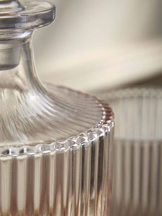 Fluted Glass Decanter Set