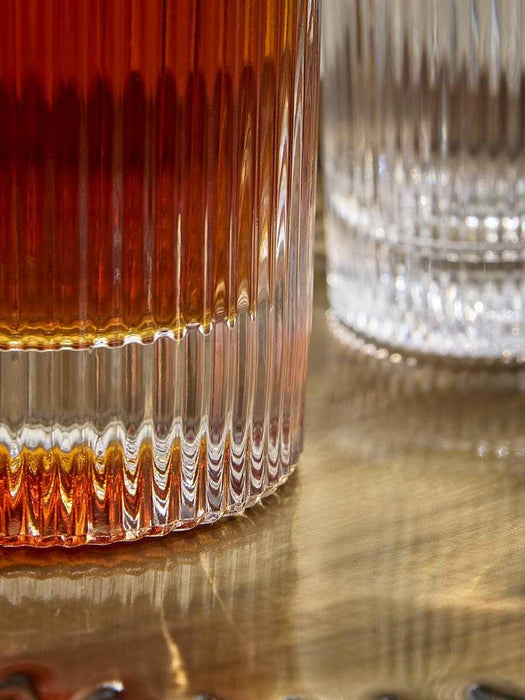 Fluted Glass Decanter Set