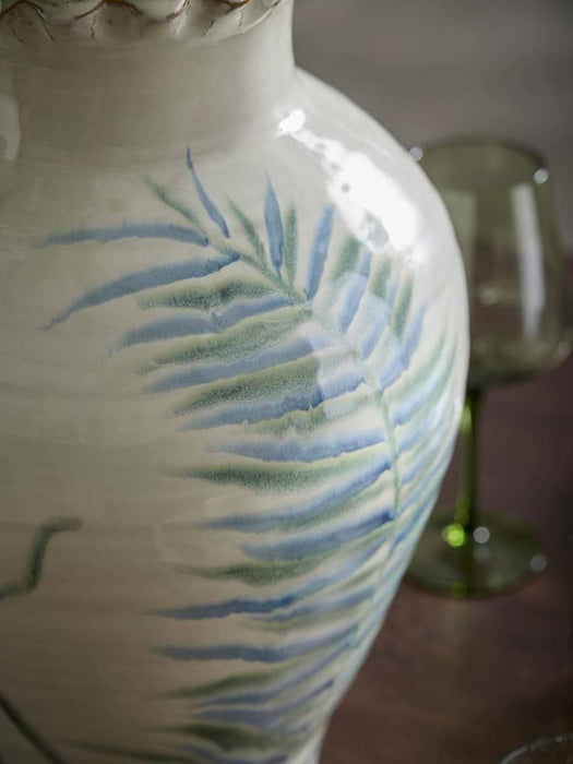 Oversized Glazed Fern Vase