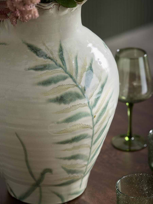 Oversized Glazed Fern Vase
