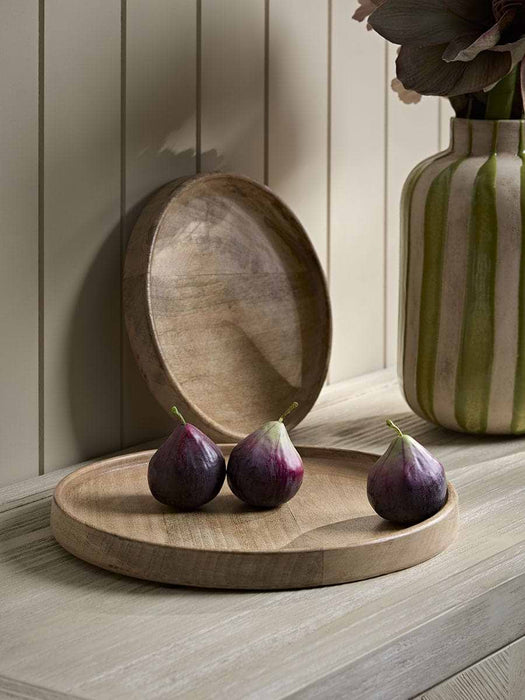 Two Round Mango Wood Serving Boards