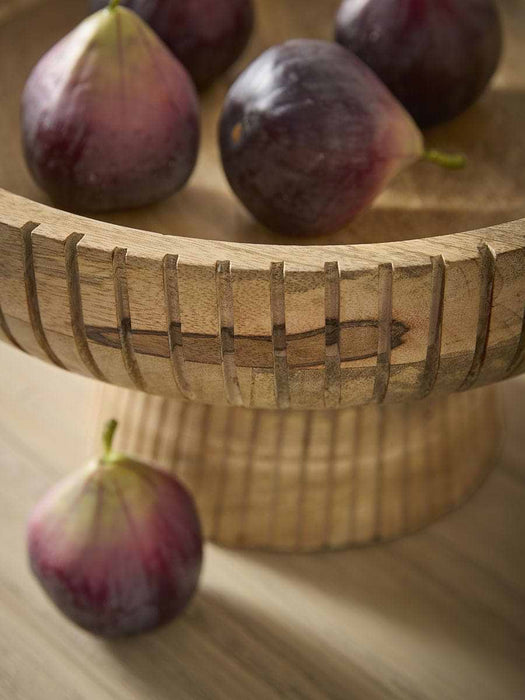 Standing Mango Wood Serving Bowl