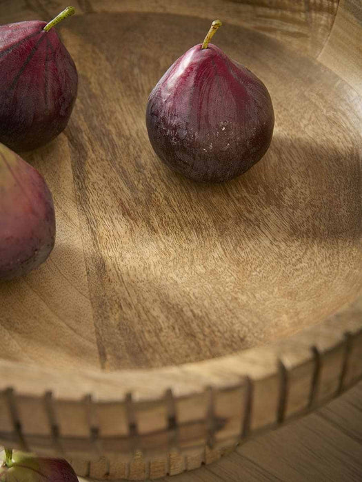 Standing Mango Wood Serving Bowl