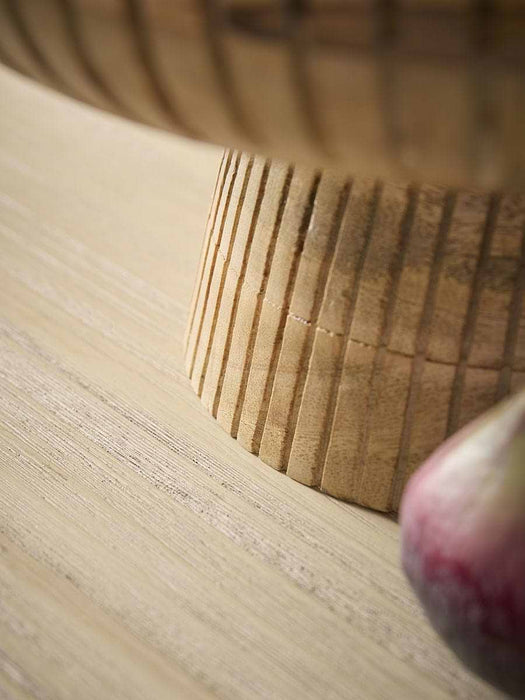 Standing Mango Wood Serving Bowl