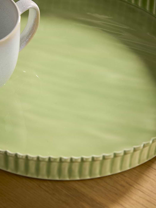 Fluted Enamel Tray