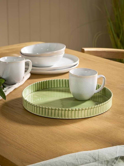 Fluted Enamel Tray