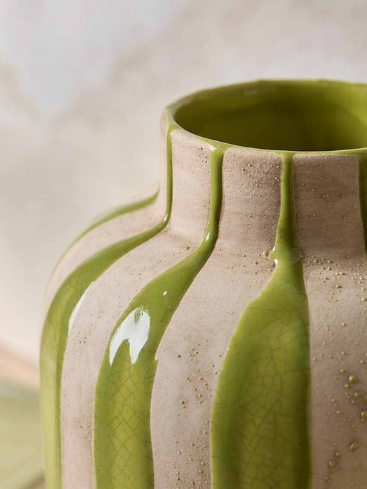 Striped Terracotta Vase