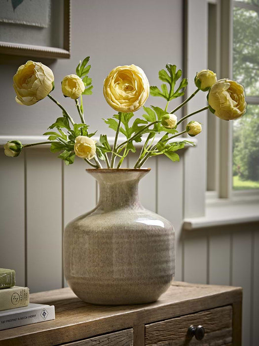 Three Faux Ranunculus Stems - Apricot
