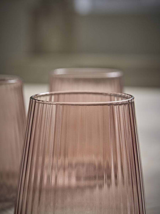 Four Fluted Tumblers - Pecan