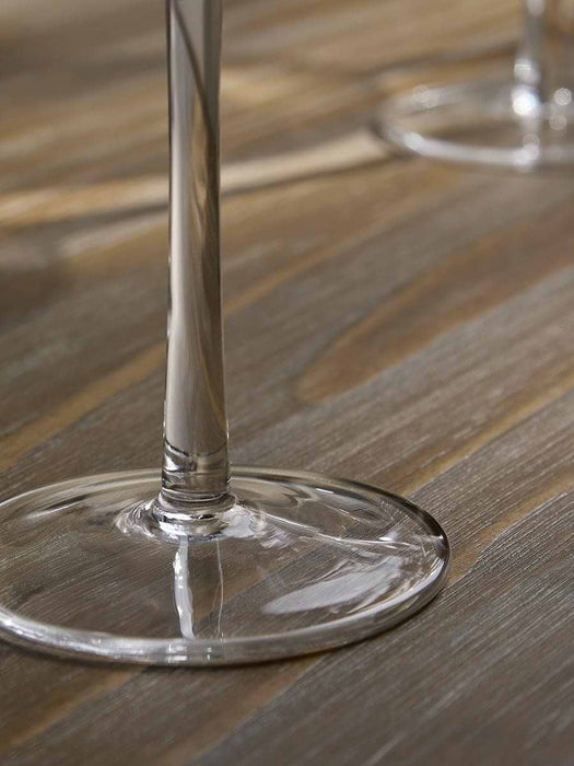 Four Fluted Red Wine Glasses