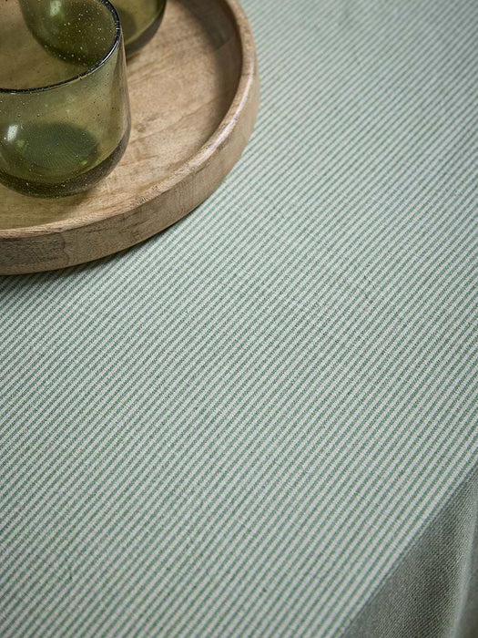 Classic Green Striped Table Cloth