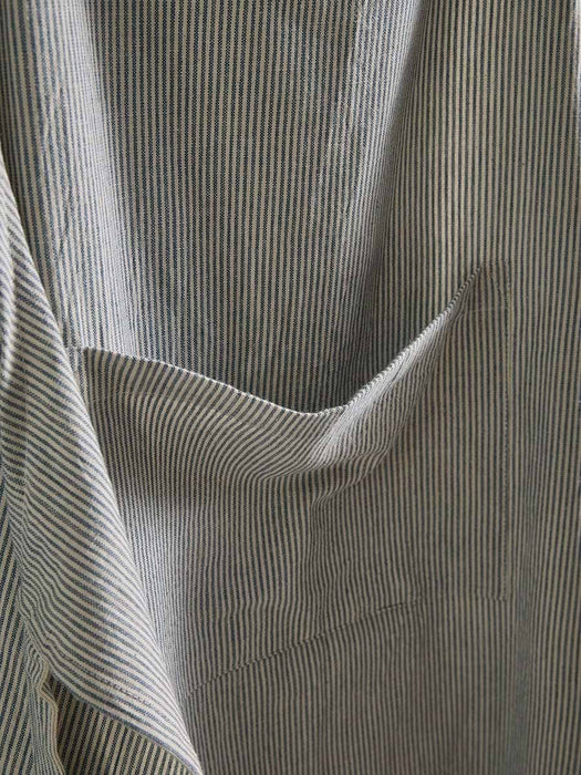 Classic Cotton Apron - Blue Stripe