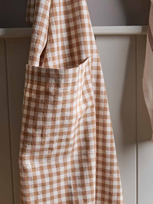 Classic Cotton Apron - Natural Check