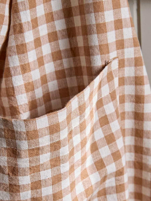 Classic Cotton Apron - Natural Check
