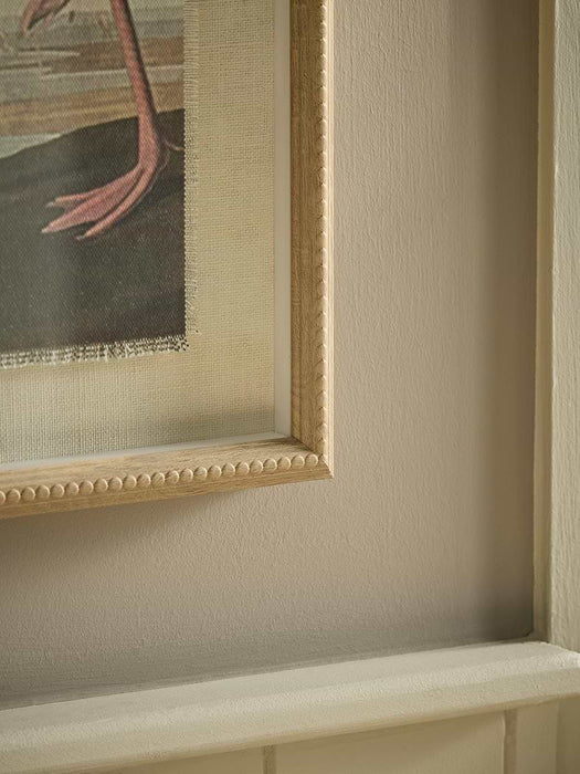 Beaded Frame Flamingo Print