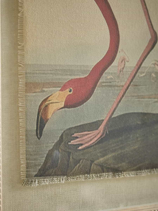 Beaded Frame Flamingo Print