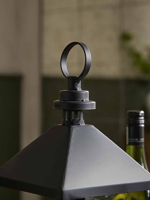 Black Coated Metal Lantern- Medium