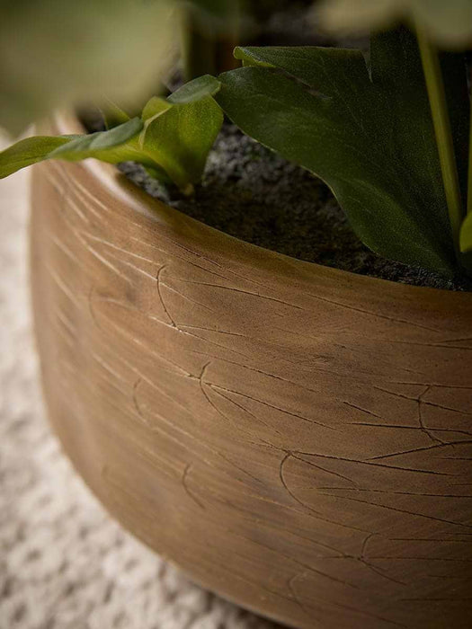 Faux Potted Large Hellebore - Green