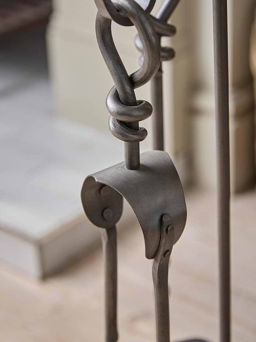 Pewter Hand Turned Fireside set