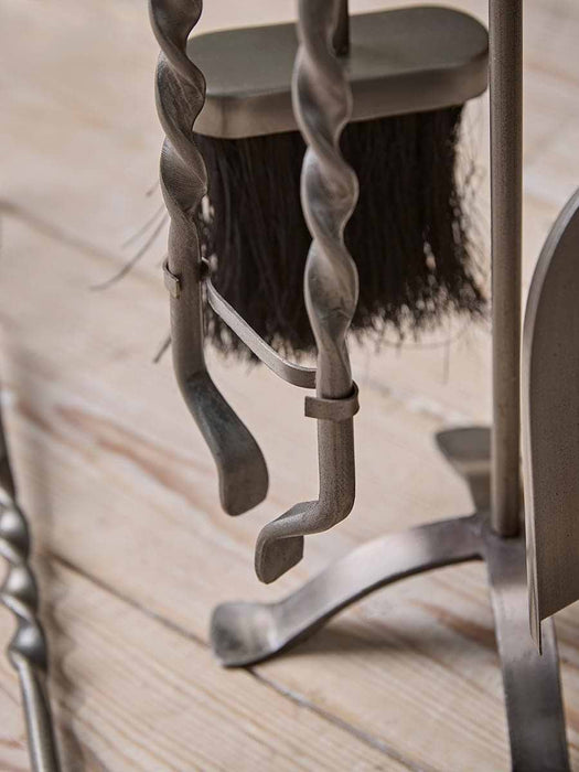 Pewter Hand Turned Fireside set